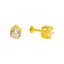 22K Yellow Gold & Cubic Zirconia Stud Earrings (1.8 grams)