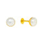 22K Yellow Gold & Pearl Stud Earrings (1 gram)