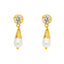 22K Yellow Gold & Pearl Stud Earrings (1.8 grams)