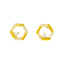 22K Yellow Gold & Cubic Zirconia Earrings (2.1 grams)