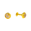22K Yellow Gold & Cubic Zirconia Stud Earrings (1.4 grams)