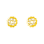 22K Yellow Gold & Cubic Zirconia Stud Earrings (2.4 grams)