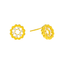 22K Yellow Gold & Cubic Zirconia Stud Earrings (2.4 grams)