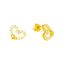 22K Yellow Gold & Cubic Zirconia Stud Earrings (2.4 grams)