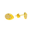 22K Yellow Gold & Cubic Zirconia Stud Earrings (1.6 grams)