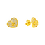 22K Yellow Gold & Cubic Zirconia Stud Earrings (2.6 grams)