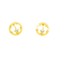 22K Yellow Gold & Cubic Zirconia Stud Earrings (1.9 grams)