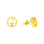 22K Yellow Gold & Cubic Zirconia Stud Earrings (1.9 grams)
