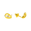 22K Yellow Gold & Cubic Zirconia Stud Earrings (1.7 grams)