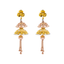 22K Multi-Tone Gold Jhumka Earrings (15.9gm)