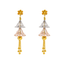 22K Multi-Tone Gold Jhumka Earrings (10.9gm)