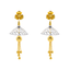 22K Multi-Tone Gold Jhumka Earrings (8.8gm)
