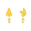 22K Yellow Gold Filigree Earrings (5.2 grams)