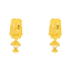 22K Yellow Gold Filigree Earrings (4.5 grams)