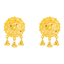 22K Yellow Gold Filigree Stud Earrings (5 grams)