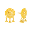 22K Yellow Gold Filigree Stud Earrings (5 grams)