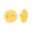 22K Yellow Gold Filigree Stud Earrings (8.7 grams)