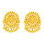 22K Yellow Gold Filigree Stud Earrings (4.2 grams)