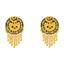 22K Yellow Gold Meenakari Earrings (5.1 grams)