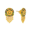 22K Yellow Gold Meenakari Earrings (5.1 grams)