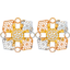 22K Multi-Tone Gold Turkish Stud Earrings (7.3 grams)