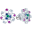 22K White Gold & CZ Earrings (4.4 grams)