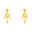 22K Multi-Tone Gold Chandbali Earrings (9.6 grams)