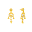 22K Multi-Tone Gold Chandbali Earrings (9.6 grams)