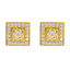 22K Yellow Gold & CZ Stud Earrings (2.7 grams)