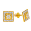 22K Yellow Gold & CZ Stud Earrings (2.7 grams)