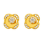 22K Yellow Gold & CZ Stud Earrings (3.4 grams)