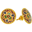 22K Yellow Gold Meenakari Stud Earrings (6.5 grams)