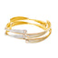 22K Two-Tone Gold Bangle Pair, Size 2.4 (28.3 g)
