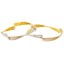22K Two-Tone Gold Bangle Pair, Size 2.4 (28.3 g)