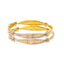 22K Two-Tone Gold Bangle Pair, Size 2.4 (31.3 g)