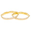 22K Multi-Tone Gold Bangle Pair of 2, Size 2.4 (32.5g)