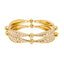 22K Tri-Tone Gold Bangle Pairs, Size 2.4 (34.8 g)