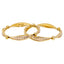 22K Tri-Tone Gold Bangle Pairs, Size 2.4 (34.8 g)