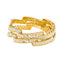 22K Tri-Tone Gold Bangle Pair, Size 2.4 (48.5 g)