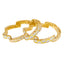 22K Tri-Tone Gold Bangle Pair, Size 2.4 (48.5 g)