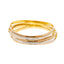 22K Multi-Tone Gold Bangle Pair, Size 2.6 (38.7 g)