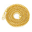 22K Gold Chain Round Wheat Link, 24 inches, 121.2 grams
