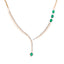 18K Rose Gold, Emerald & 0.97 CT Diamond Necklace (15.8 grams)