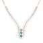 18K Rose Gold, Emerald & 2.56 CT Diamond Necklace (35.27 grams)