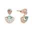 18K Rose Gold, Emerald & 1.18 CT Diamond Necklace Set (16.38 grams)