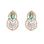 18K Rose Gold, Emerald & 2.19 CT Diamond Necklace Set (22.76 grams)