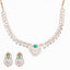 18K Rose Gold, Emerald & 2.19 CT Diamond Necklace Set (22.76 grams)