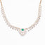 18K Rose Gold, Emerald & 2.19 CT Diamond Necklace Set (22.76 grams)
