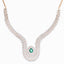 18K Rose Gold, Emerald & 3.9 CT Diamond Necklace Set (35.16 grams)