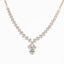 18K Rose Gold, Emerald & 1.75 CT Diamond Necklace Set (20.48 grams)